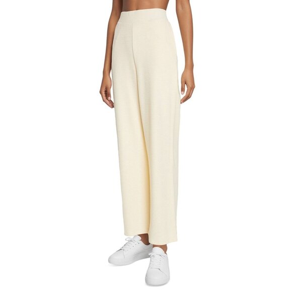 Three Dots Womens Casual Solid Wide Leg Pull On Nova Pants Egret Size M NWT - Picture 4 of 6